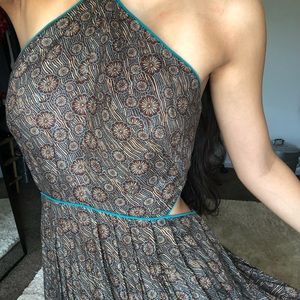 Boho floral pattern maxi dress